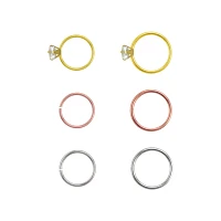 Multi-Pack CZ Hoop Nose Rings