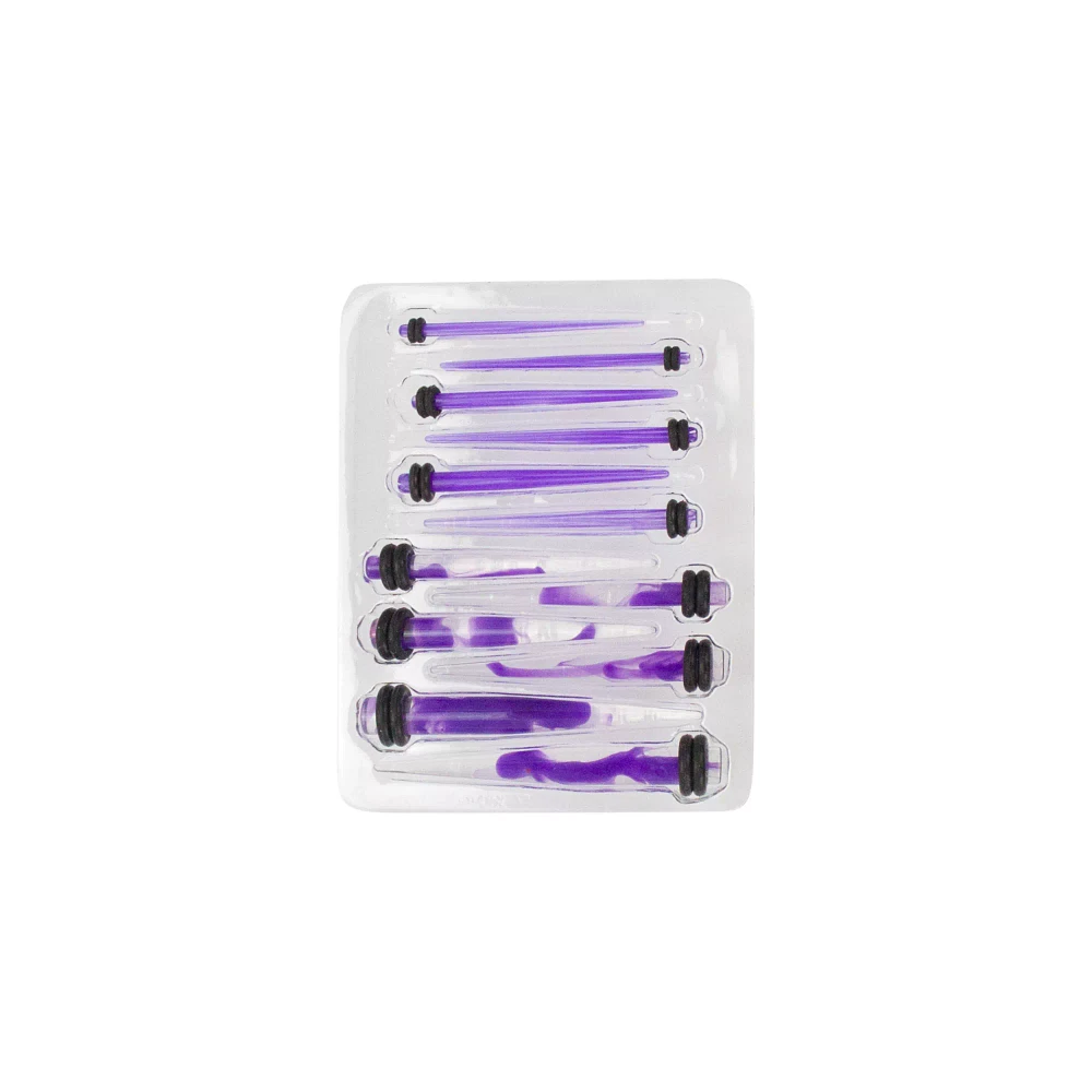 Multi-Pack Purple Stretcher Ear Tapers - 6 Pair