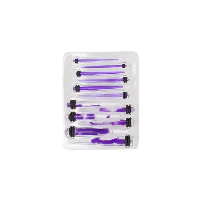 Multi-Pack Purple Stretcher Ear Tapers - 6 Pair