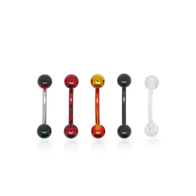 Multi-Pack Splatter Ombre Curved Barbells 5 Pack - 16 Gauge