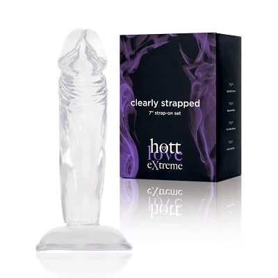 Clearly Strapped Clear Dildo With Strap-On Harness 7 Inch - Hott Love Extreme