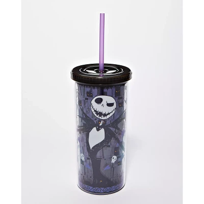 Jack Skellington Skull and Heart Cup with Straw 20 oz. - The Nightmare Before Christmas