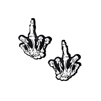 Skeleton Middle Finger Nipple Pasties