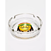 Rasta Leaf Emoji Stash Jar and Ashtray Set