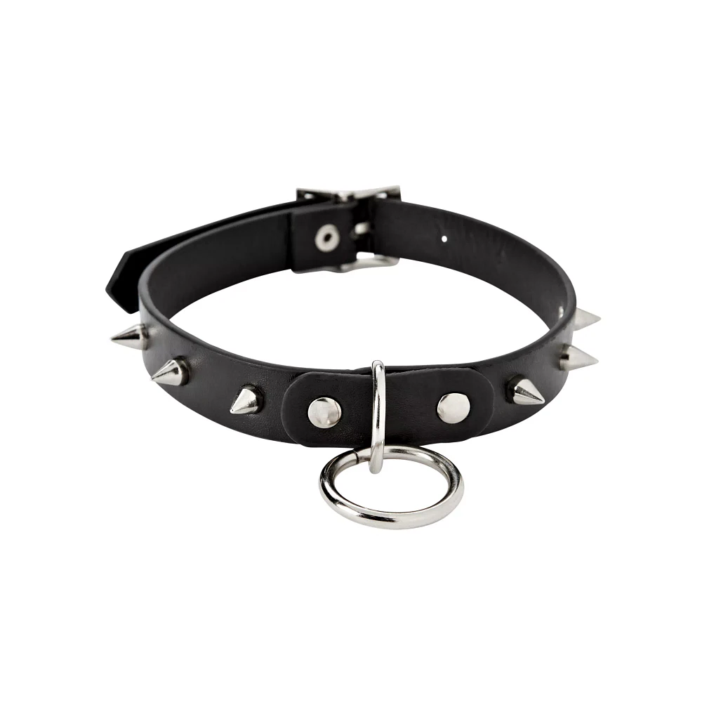 Ring Spiked Choker Necklace