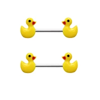 Ducky Nipple Barbells - 14 Gauge
