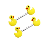 Ducky Nipple Barbells - 14 Gauge