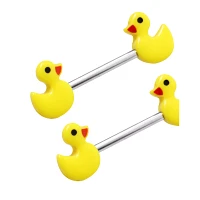 Ducky Nipple Barbells - 14 Gauge
