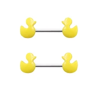 Ducky Nipple Barbells - 14 Gauge