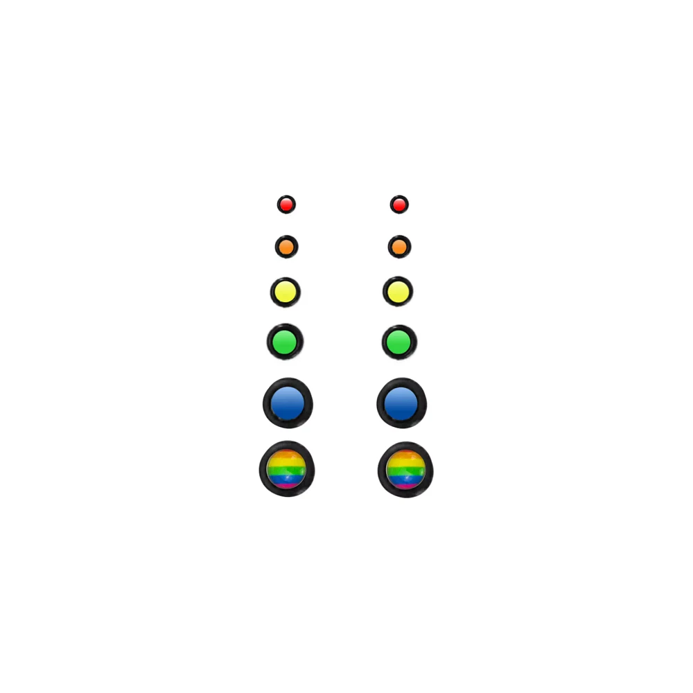 Multi-Pack Pride Rainbow Plugs