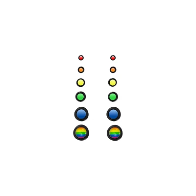 Multi-Pack Pride Rainbow Plugs