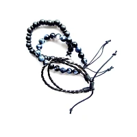 Beaded and Woven Bracelets - 3 Pack