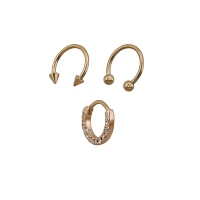 Multi-Pack CZ Septum Rings 3 Pack - 16 Gauge