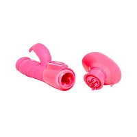 Detachable Suction Cup Waterproof Rabbit Vibrator 9 Inch - Hott Love Extreme