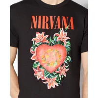 Floral Heart Nirvana T Shirt