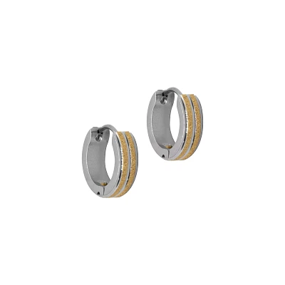 Sandblast Huggie Hoop Earrings - 20 Gauge