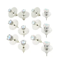 Multi-Pack Round CZ Stud Earrings - 6 Pair