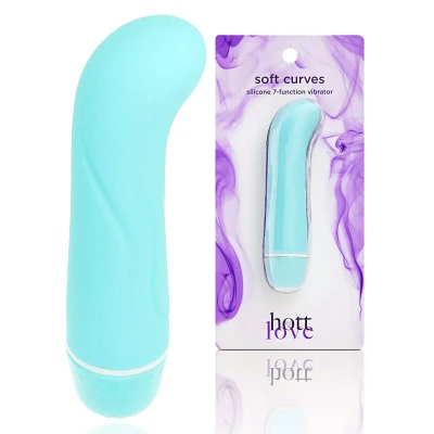 Soft Curves Multi-Function Waterproof G-Spot Vibrator 5 Inch Turquoise - Hott Love