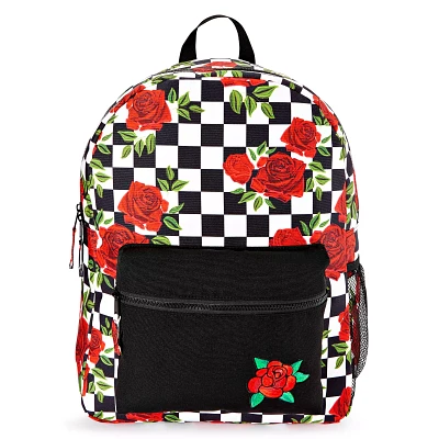Checkered Rose Backpack