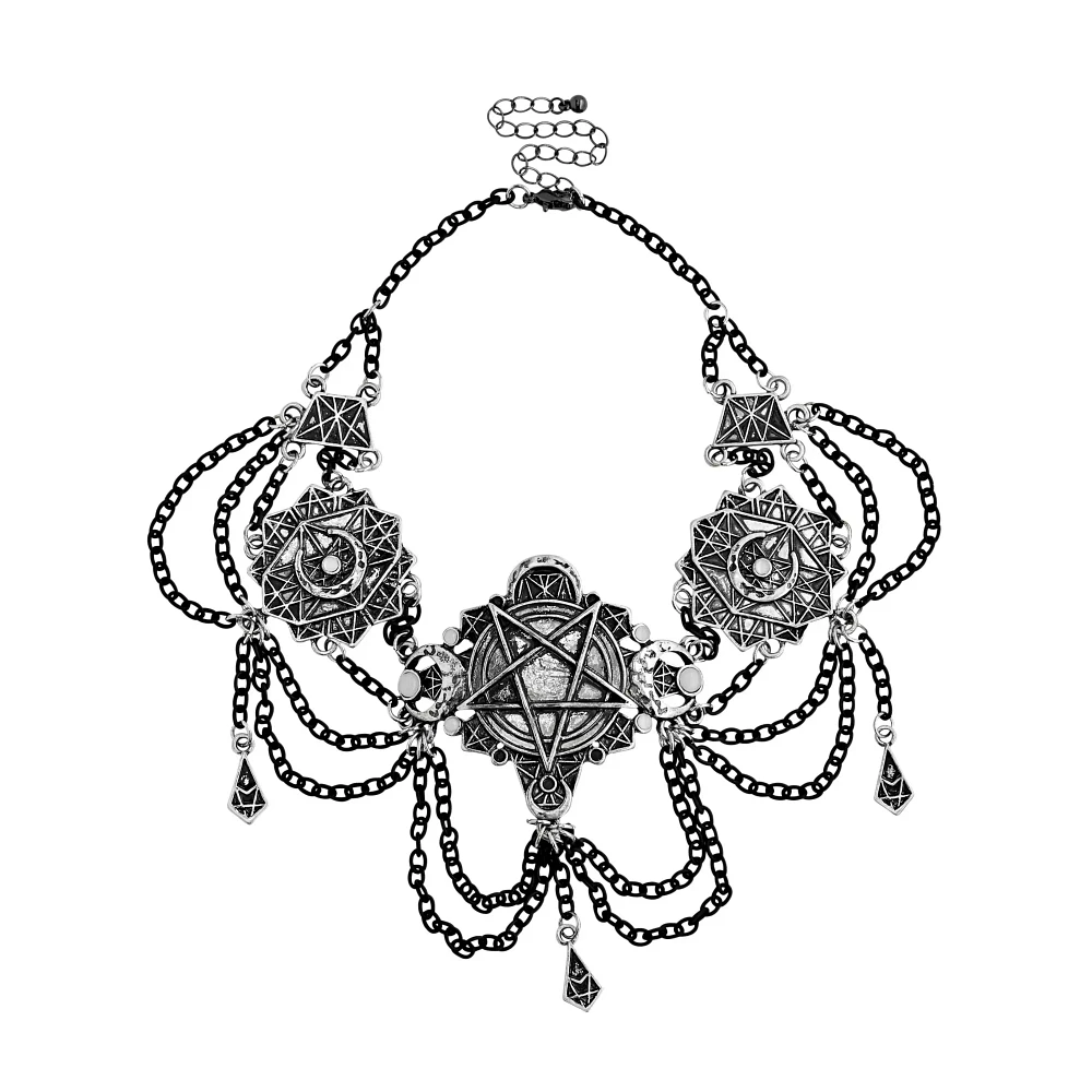 Pentagram Dangle Choker Necklace