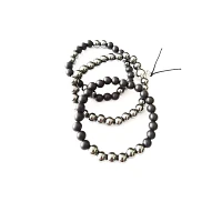 Hematite Beaded Bracelets - 3 Pack