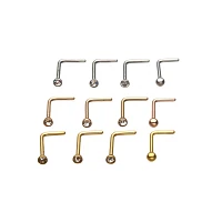 Multi-Pack CZ L-Bend Nose Rings