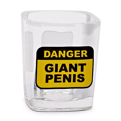 Square Danger Giant Penis Shot Glass - 2 oz.