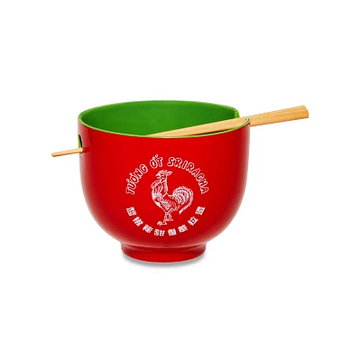 Boxed Sriracha Noodle Bowl and Chopsticks Set