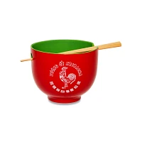 Boxed Sriracha Noodle Bowl and Chopsticks Set