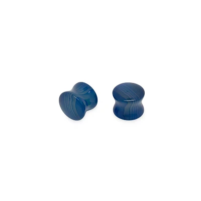 Blue Marble Stone Plugs