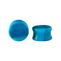 Blue Marble Stone Plugs
