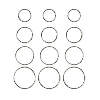 Multi-Pack Hoop Nose Rings - 12 Pack