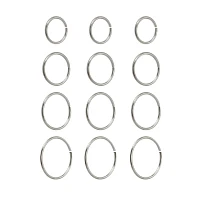 Multi-Pack Hoop Nose Rings - 12 Pack