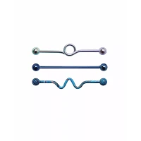 Multi-Pack Swirl Industrial Barbells 3 Pack - 14 Gauge