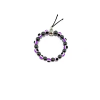 Purple Evil Eye Beaded Bracelet