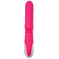 Ultimate Threesome Pink Thrusting Rechargeable Rabbit Vibrator 9.3 Inch - Hott Love Extreme