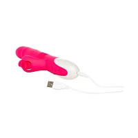 Ultimate Threesome Pink Thrusting Rechargeable Rabbit Vibrator 9.3 Inch - Hott Love Extreme