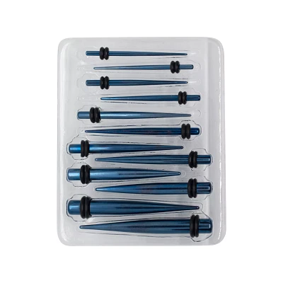 Blue Ear Taper Set – 14 Gauge - 4 Gauge