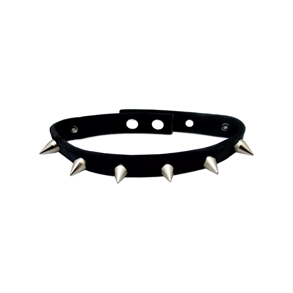 Velvet Spiked Choker Necklace