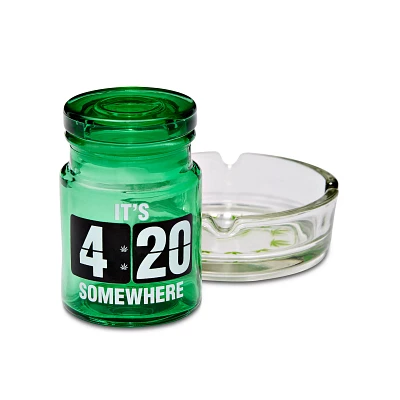 420 Somewhere Stash Jar and Ashtray - 6 oz.