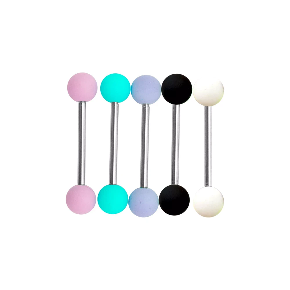 Multi-Pack Pastel Matte Barbells 5 Pack - 14 Gauge