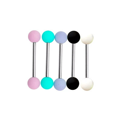 Multi-Pack Pastel Matte Barbells 5 Pack - 14 Gauge