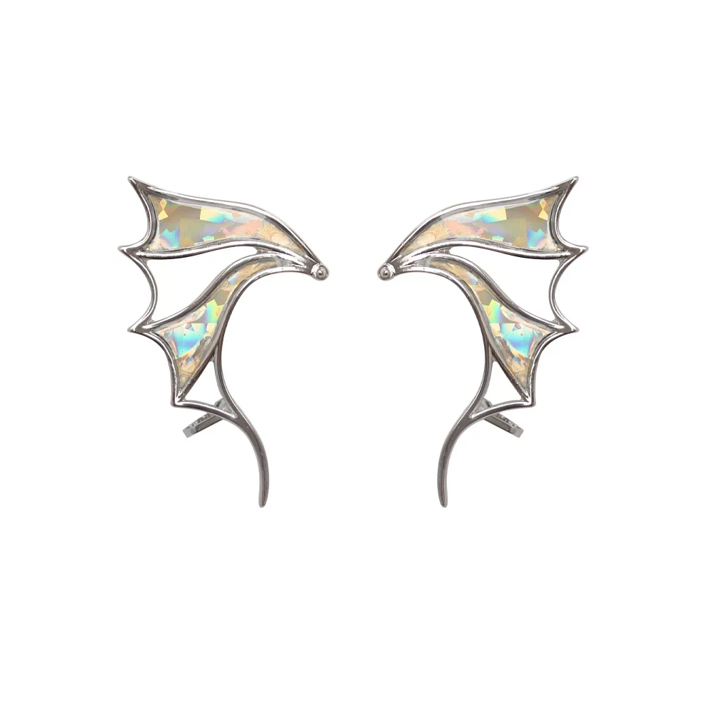 Silvertone Holographic Ear Cuff
