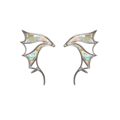 Silvertone Holographic Ear Cuff