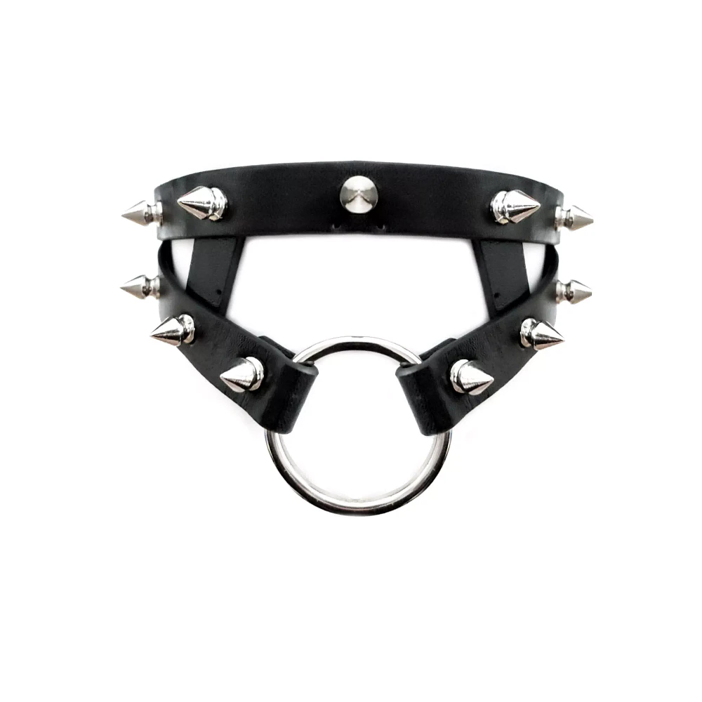 Spiked Double Choker Necklace
