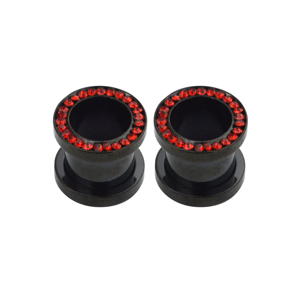 Red CZ Tunnel Plugs