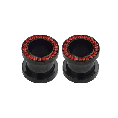 Red CZ Tunnel Plugs