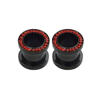 Red CZ Tunnel Plugs