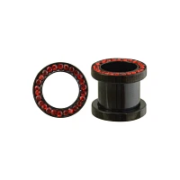 Red CZ Tunnel Plugs