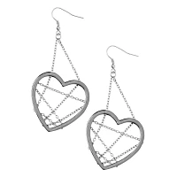 Web Heart Dangle Earrings